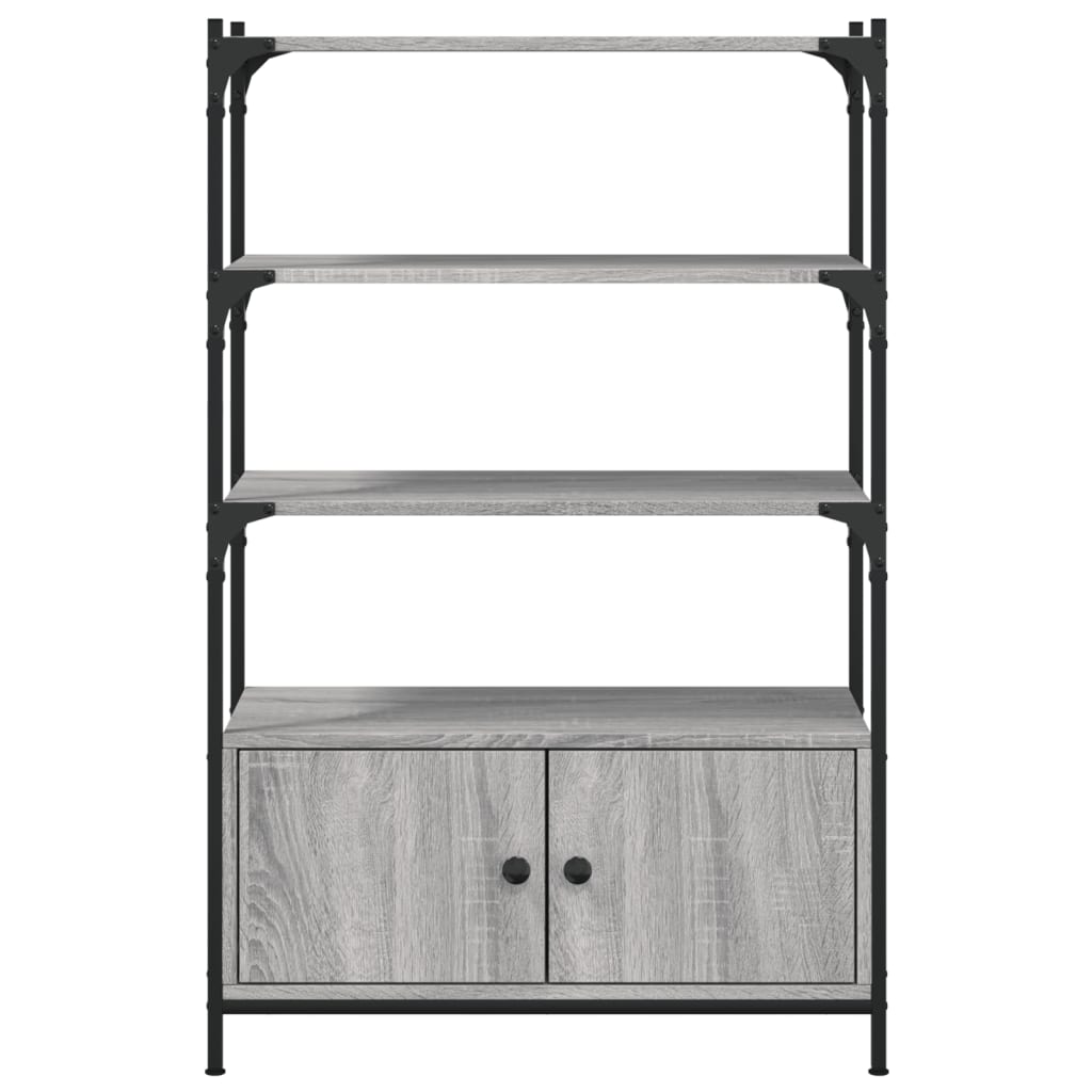 Bokhylle Sonoma Grå 3 etasjer 70x30x109,5 cm