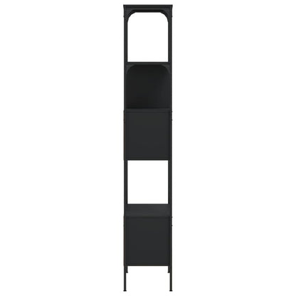Bokhylle Svart 5 etasjer 76x33x188,5 cm