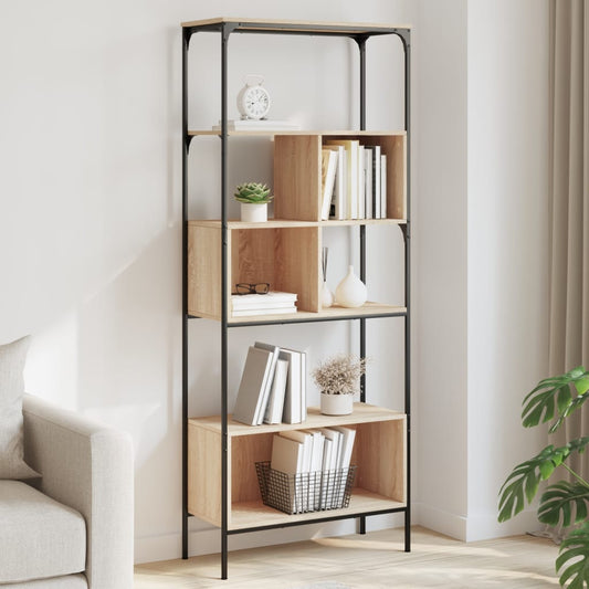 Bokhylle Sonoma Eik 5 etasjer 76x33x188,5 cm