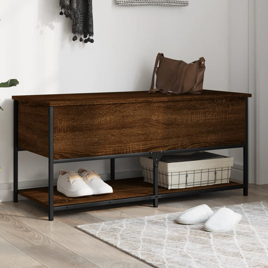 Oppbevaringsbenk Brun Eik 100x42,5x47 cm