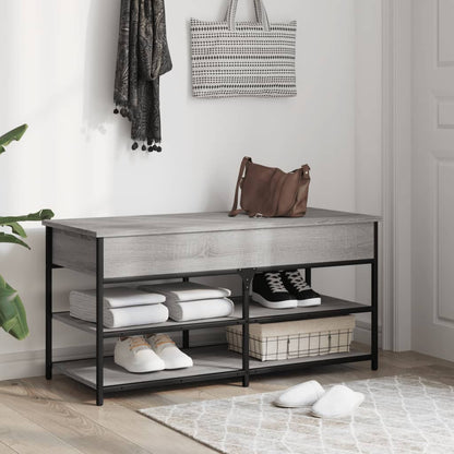 Skoskap Skohylle Skobenk Sonoma Grå 100x42,5x50 cm