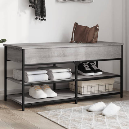 Skoskap Skohylle Skobenk Sonoma Grå 100x42,5x50 cm