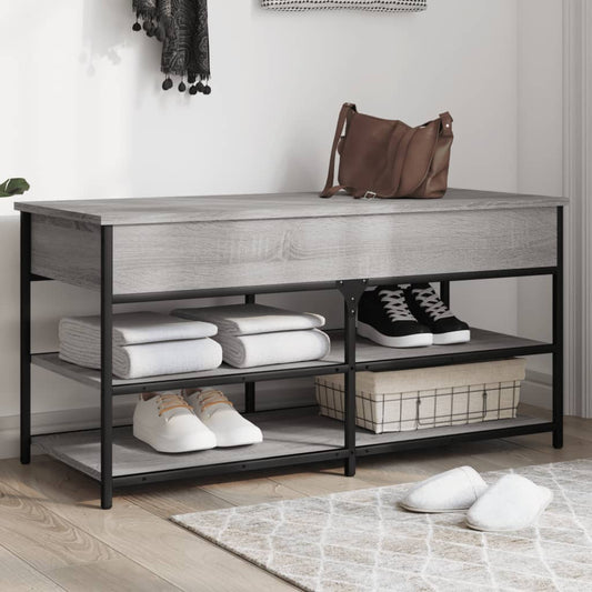 Skoskap Skohylle Skobenk Sonoma Grå 100x42,5x50 cm