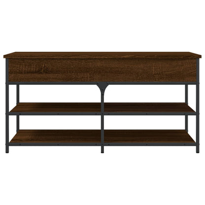 Skoskap Skohylle Skobenk Brun Eik 100x42,5x50 cm