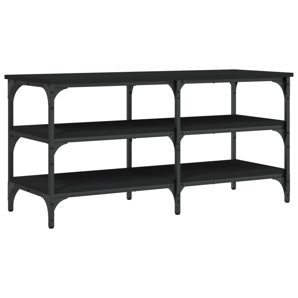 Skoskap Skohylle Skobenk Svart 100x38,5x49 cm