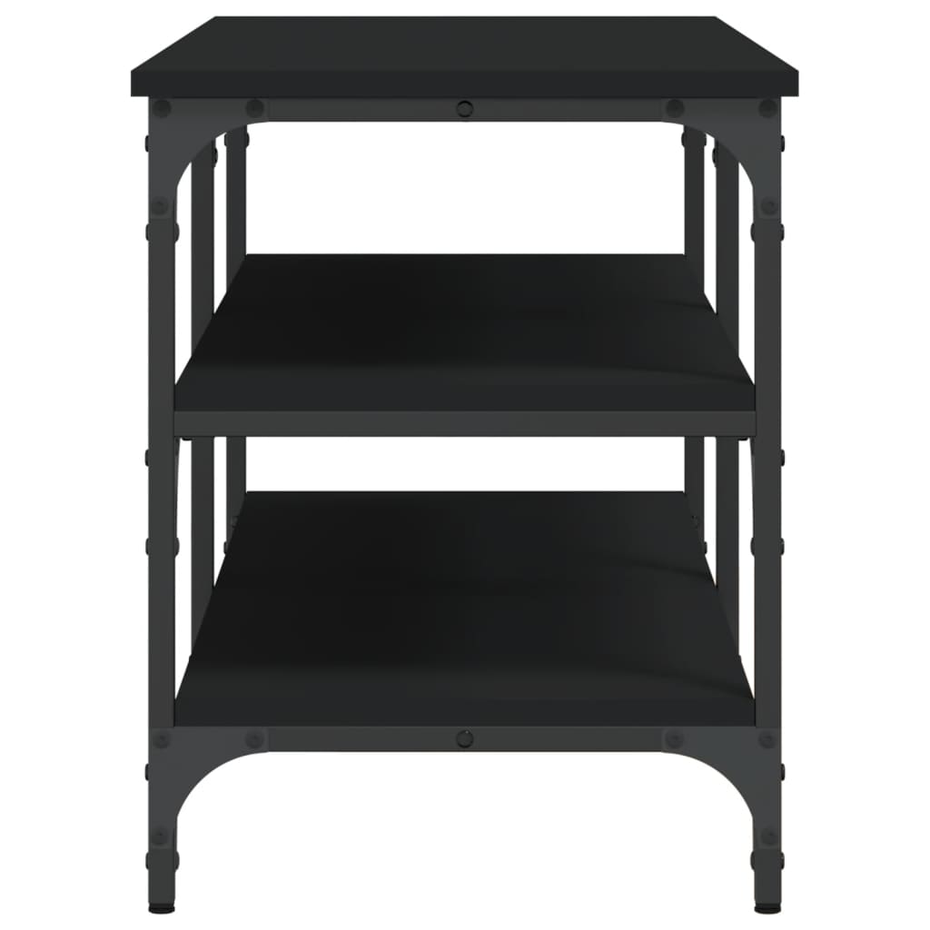 Skoskap Skohylle Skobenk Svart 100x38,5x49 cm