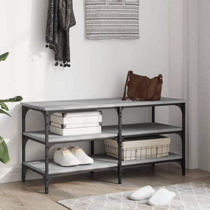 Skoskap Skohylle Skobenk Sonoma Grå 100x38,5x49 cm