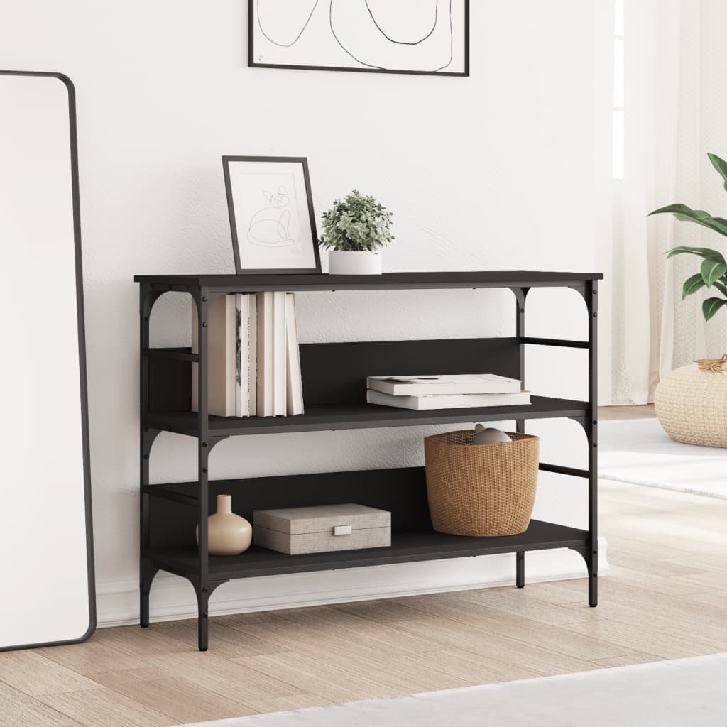 Avlastningsbord Konsollbord Svart 100x32x75 cm