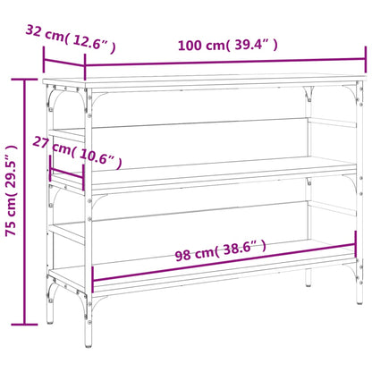 Avlastningsbord konsollbord Brun Eik 100x32x75 cm