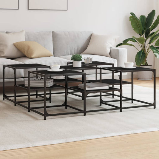 Salongbord Sofabord Svart 121x121x40 cm