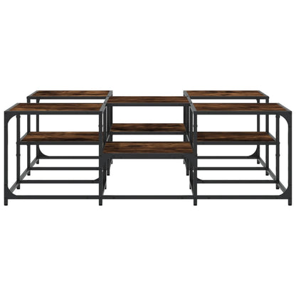 Salongbord Sofabord Røkt Eik 121x121x40 cm