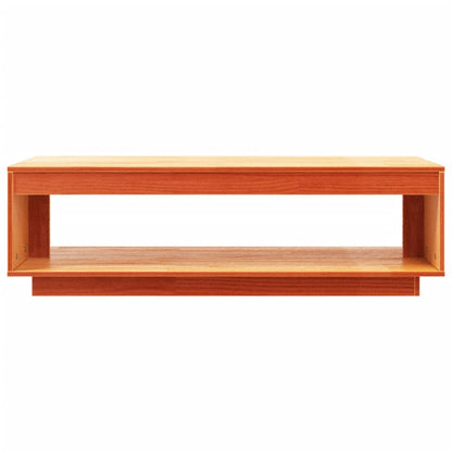 Salongbord Sofabord Tre heltre furu voksbrun 110x50x33,5 cm