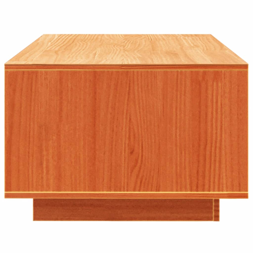 Salongbord Sofabord Tre heltre furu voksbrun 110x50x33,5 cm