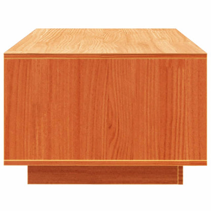 Salongbord Sofabord Tre heltre furu voksbrun 110x50x33,5 cm