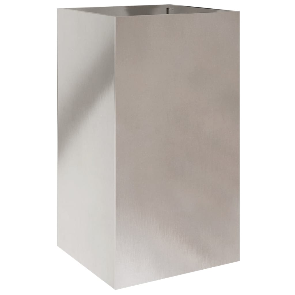 Plantekasse sølv 42x38x75 cm rustfritt stål
