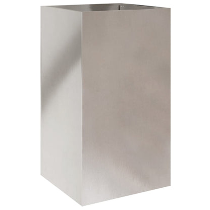 Plantekasse sølv 42x38x75 cm rustfritt stål