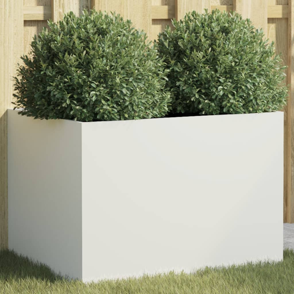 Plantekasse hvit 62x47x46 cm stål