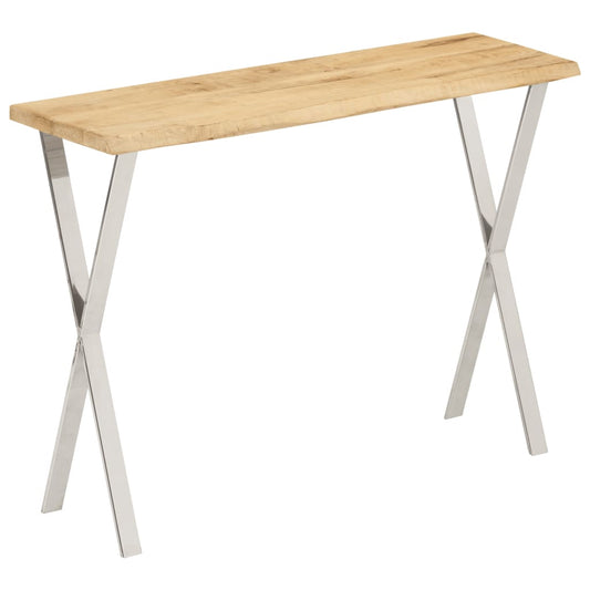 Avlastningsbord Konsollbord Tre med naturlig kant 105x33x76 cm heltre mango