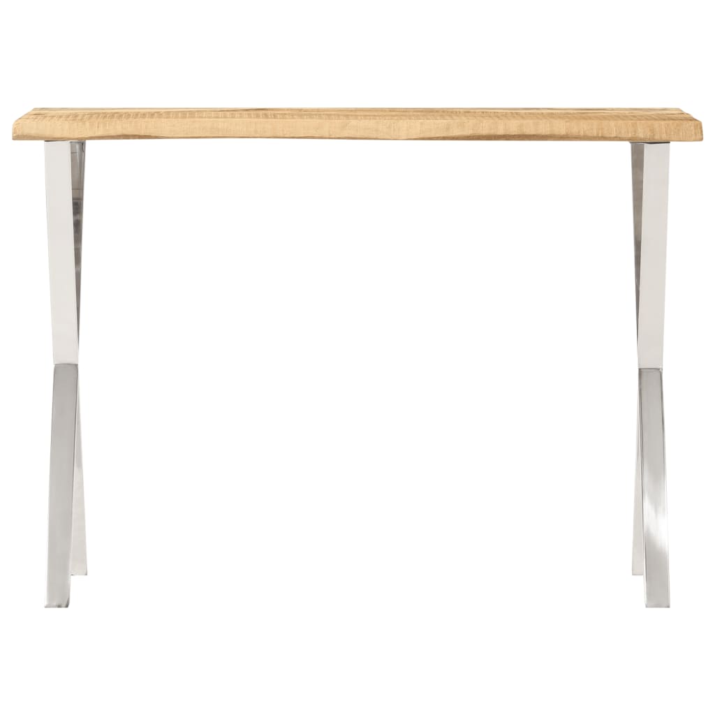 Avlastningsbord Konsollbord Tre med naturlig kant 105x33x76 cm heltre mango