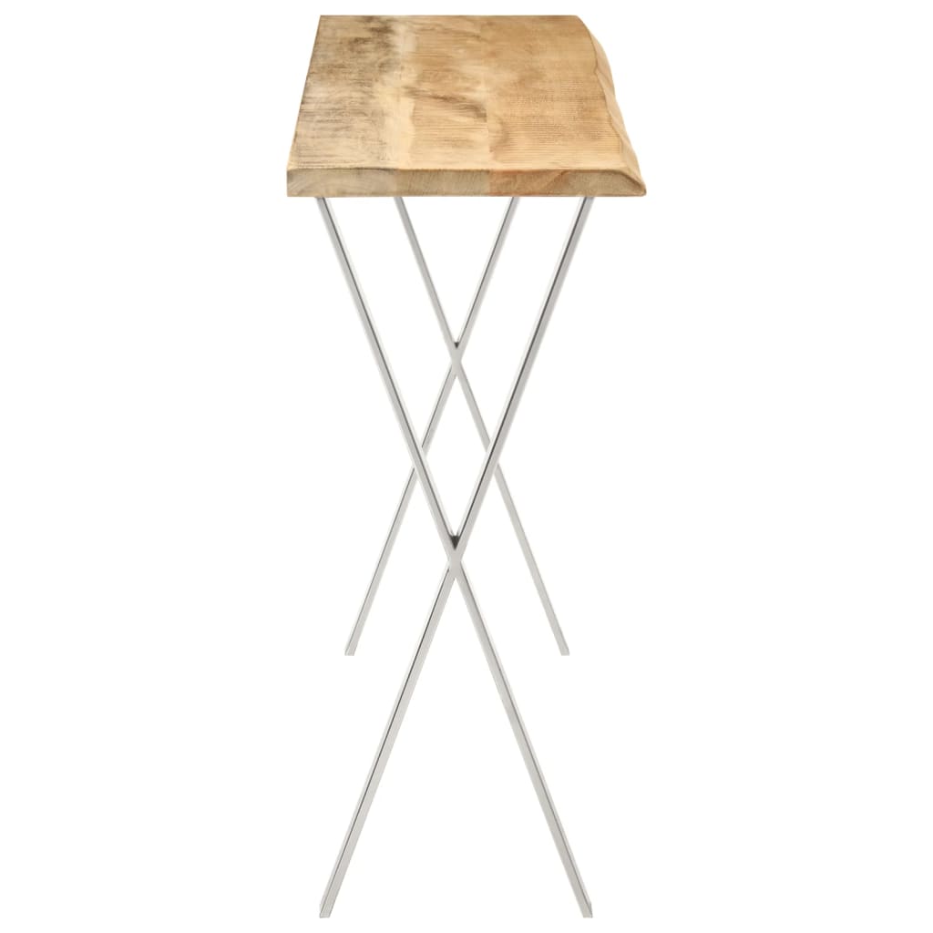Avlastningsbord Konsollbord Tre med naturlig kant 105x33x76 cm heltre mango