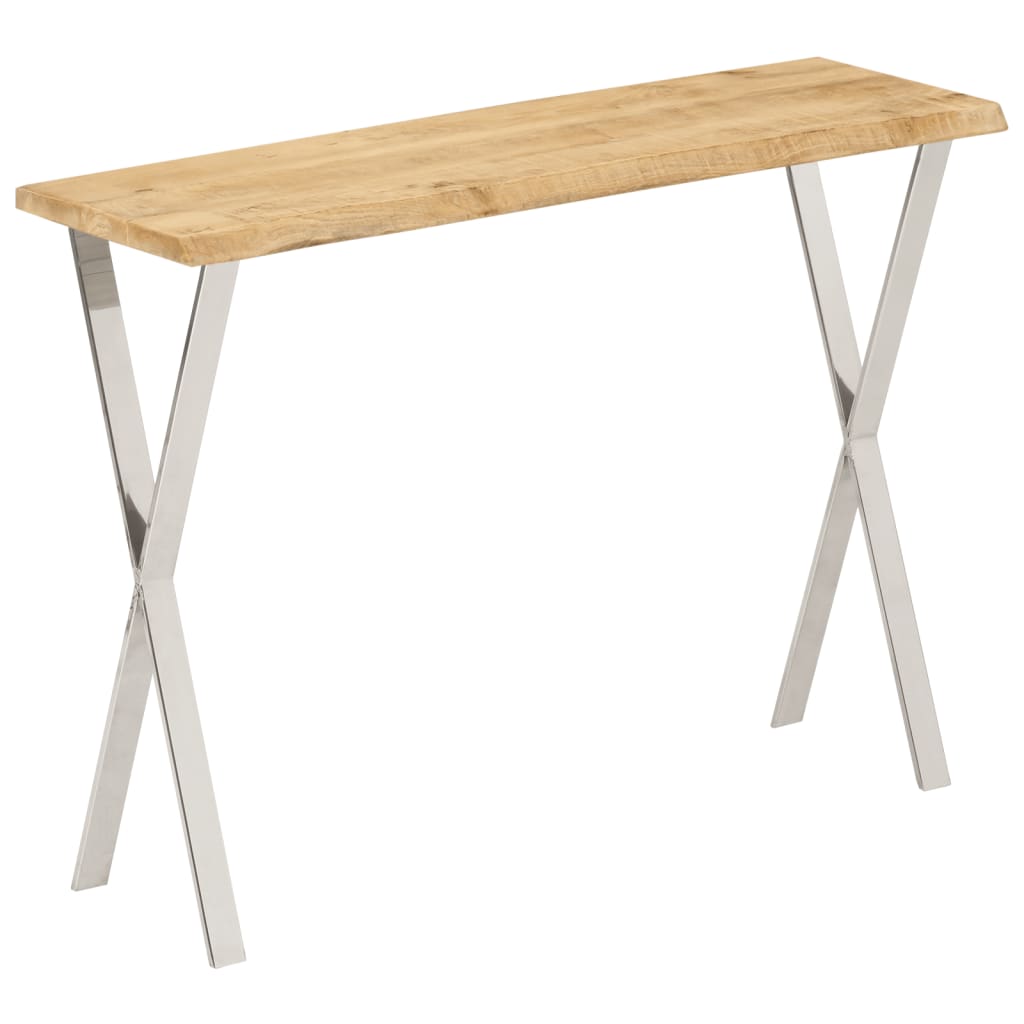 Avlastningsbord Konsollbord Tre med naturlig kant 105x33x76 cm heltre mango