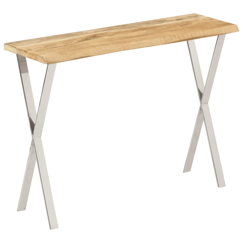 Avlastningsbord Konsollbord Tre med naturlig kant 105x33x76 cm heltre mango