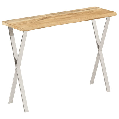 Avlastningsbord Konsollbord Tre med naturlig kant 105x33x76 cm heltre mango