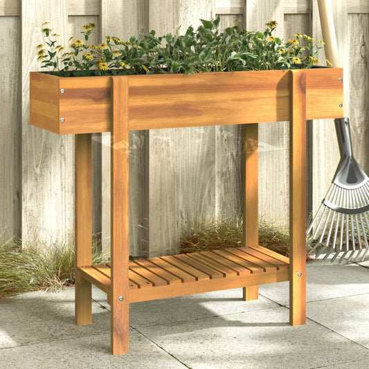Utendørs Blomsterkasse Plantekasse Tre 90x30x75 cm heltre akasie