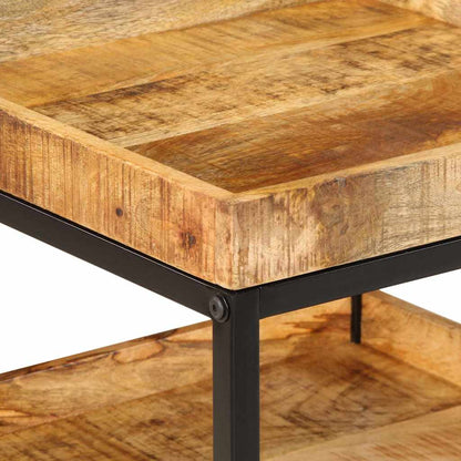 Sidetabell med hylle Brun 45 x 45 x 45 cm Massiv mango tre