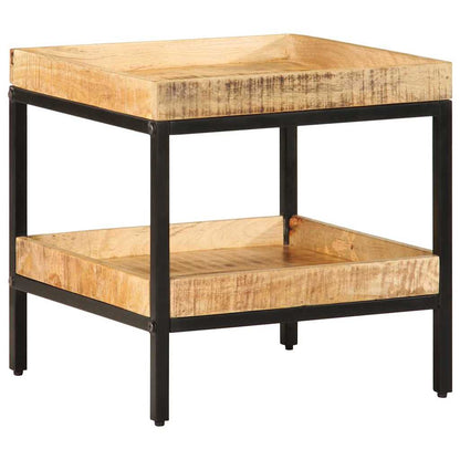 Sidetabell med hylle Brun 45 x 45 x 45 cm Massiv mango tre