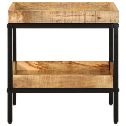Sidetabell med hylle Brun 45 x 45 x 45 cm Massiv mango tre