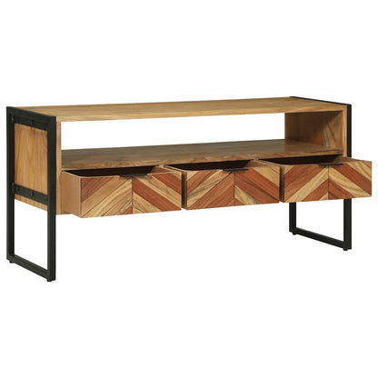 TV-Møbel Tre TV-skap 100x35x50 cm Solid akasietre
