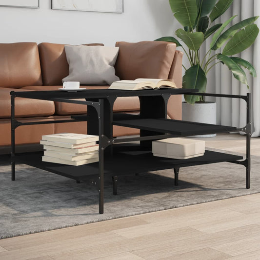 Salongbord Sofabord Svart 100x100x48,5 cm