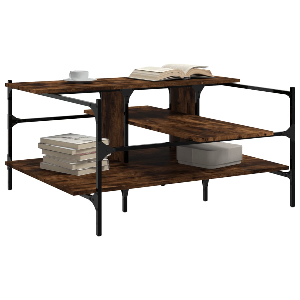 Salongbord Sofabord Røkt Eik 100x100x48,5 cm