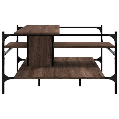 Salongbord Sofabord Brun Eik 100x100x48,5 cm