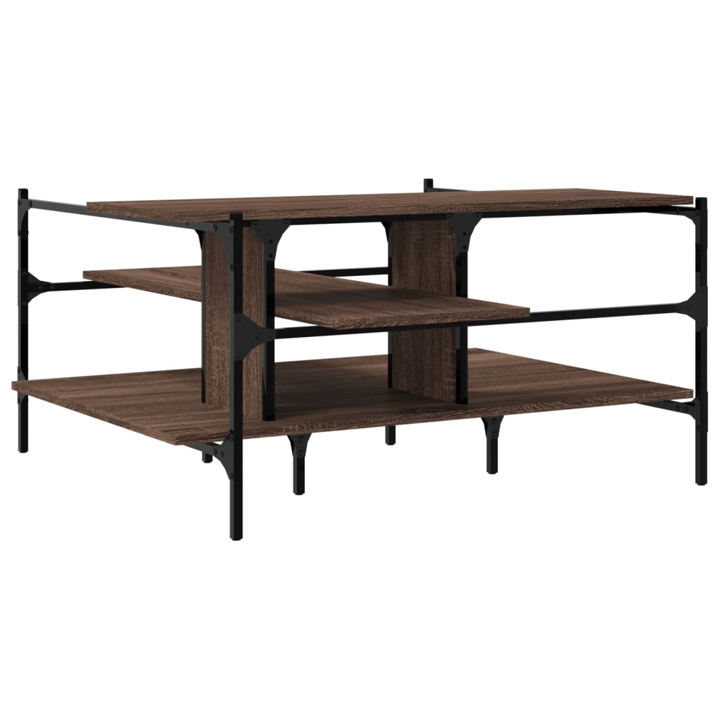 Salongbord Sofabord Brun Eik 100x100x48,5 cm