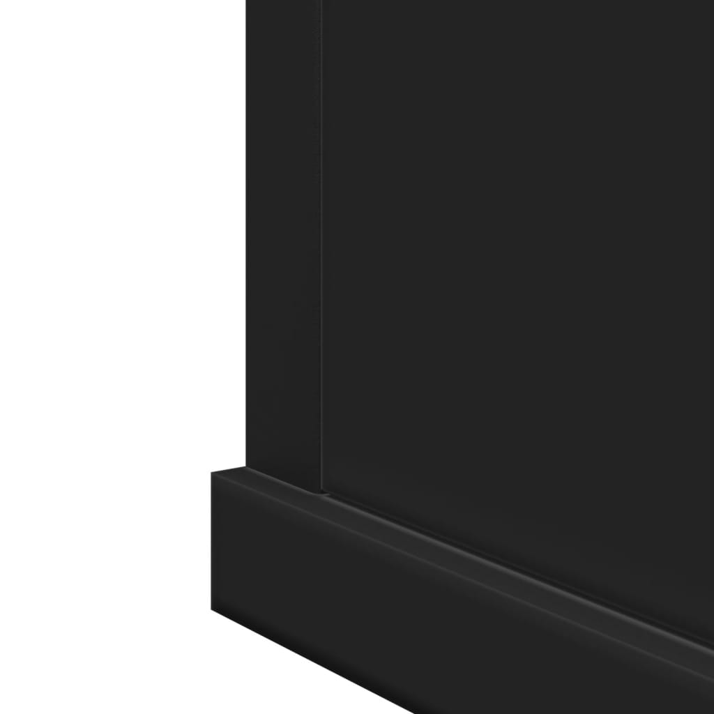 Baderomsspeil Skap Svart 42x12x60 cm