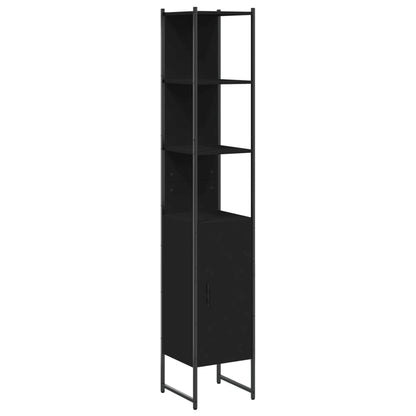 Baderomsskap Svart 33x33x185,5 cm