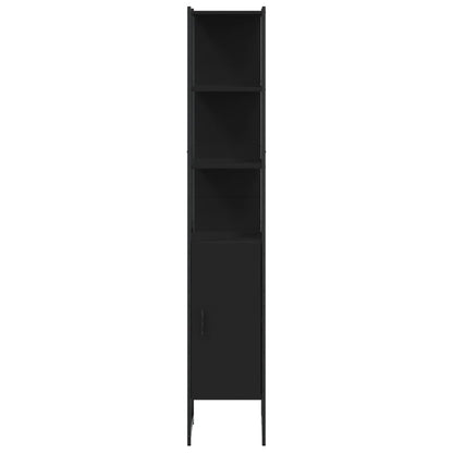 Baderomsskap Svart 33x33x185,5 cm