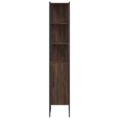 Baderomsskap Brun Eik 33x33x185,5 cm
