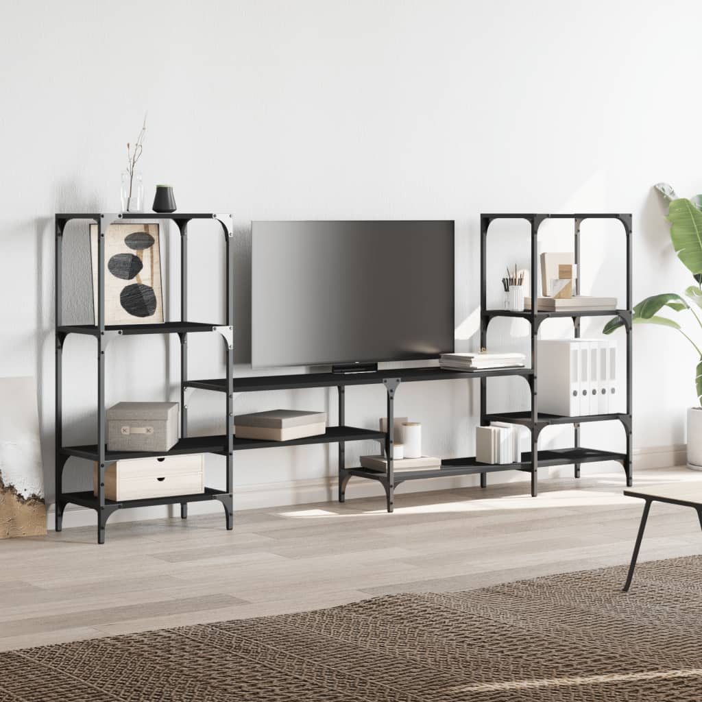 TV-Møbel Svart TV-benk 206,5x28,5x95 cm