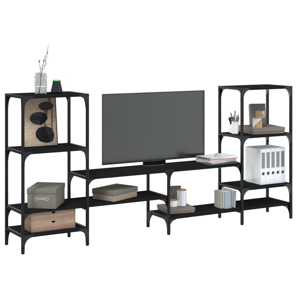 TV-Møbel Svart TV-benk 206,5x28,5x95 cm