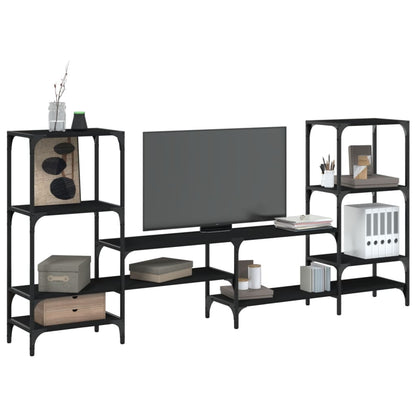 TV-Møbel Svart TV-benk 206,5x28,5x95 cm