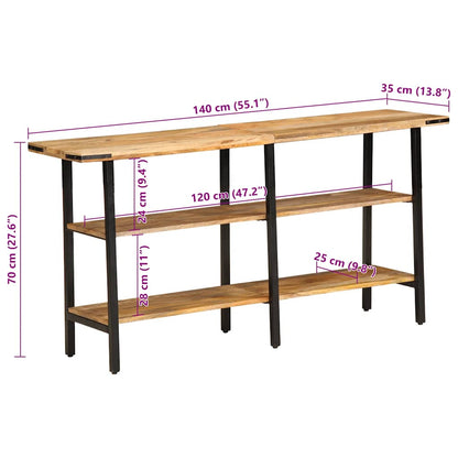 Avlastningsbord konsollbord Tre 140x35x70 cm heltre mango