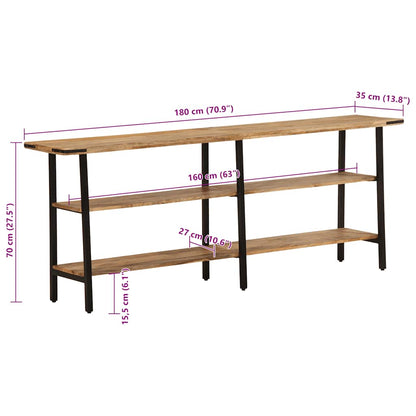 Avlastningsbord konsollbord Tre 180x35x70 cm heltre mango