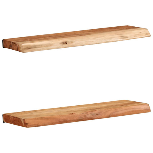 Vegghylle Tre 2 stk 60x20x3,5 cm heltre akasie