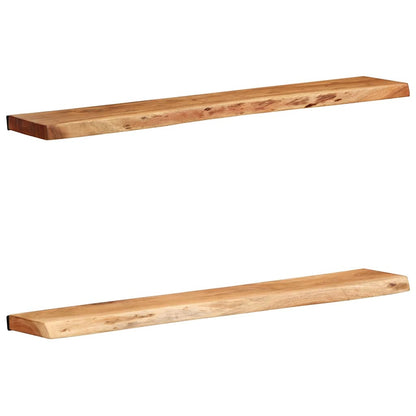 Vegghylle Tre 2 stk 100x20x3,5 cm heltre akasie