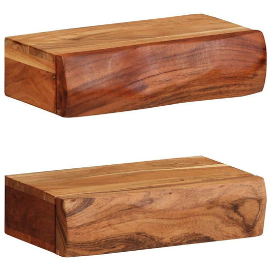Vegghylle Tre 2 stk 30x17x8 cm heltre akasie