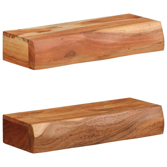Vegghylle Tre 2 stk 40x17x8 cm heltre akasie