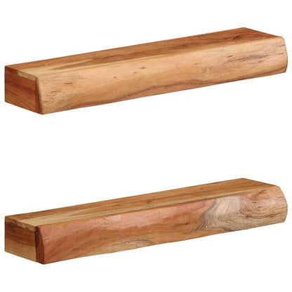 Vegghylle Tre 2 stk 60x17x8 cm heltre akasie